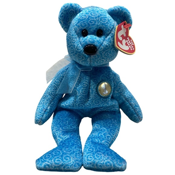 Classy Ty Beanie Baby People's Choice Teddy Bear MWMT Birthday April 30 2001 - Picture 1 of 5